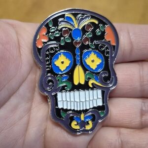 Multicolor Sugar Skull Enamel magnet